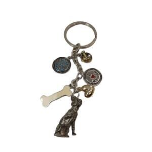 Little Gifts Chiguagua Rottie Metal Hand Painted Charm Keychain Dog